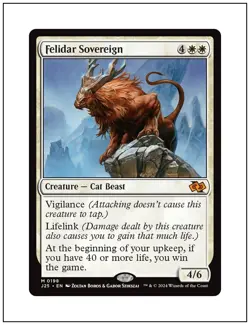 1x Felidar Sovereign, Foundations Jumpstart, Magic MTG NM - Image 1