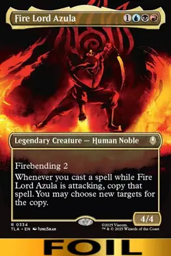 1x - Fire Lord Azula - FOIL BORDERLESS #334 - Avatar: The Last Airbender MTG - Image 1
