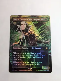 Savra, Queen of the Golgari (Anime Borderless) Ravnica Remastered Foil - Image 1