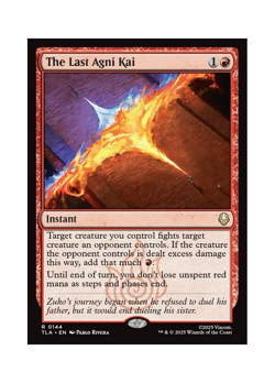 Magic the Gathering MTG TLA The Last Agni Kai 144 Regular Near Mint - Image 1