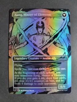 Avatar Aang 0308 (Borderless Foil) Mythic MTG Avatar - Image 2