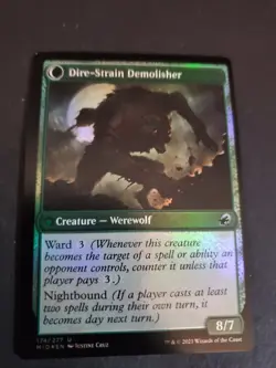 BURLY BREAKER / DIRE-STRAIN DEMOLISHER DUAL FOIL #174 MTG Midnight Hunt - Image 2
