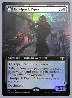 Howlpack Piper - Extended Art - Foil - 392 - Innistrad: Crimson Vow (VOW) MTG - Image 1