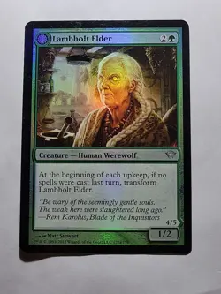 Lambholt Elder / Silverpelt Werewolf FOIL Dark Ascension MTG LP - Image 1