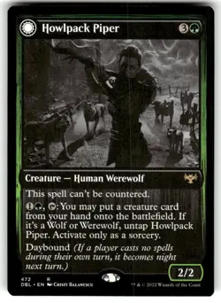 MTG Howlpack Piper // Wildsong Howler Innistrad: Double Feature 472 Regular MTG - Image 1