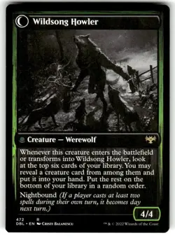 MTG Howlpack Piper // Wildsong Howler Innistrad: Double Feature 472 Regular MTG - Image 2
