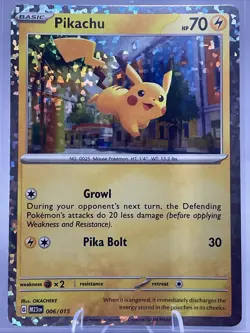 2023 Pokemon Pikachu McDonald's Match Battle Promo Rare Holo 006/015 NM - Image 1