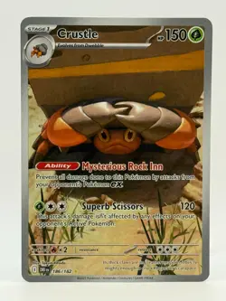 2025 NM Pokemon Crustle IR 186/182 Sv10: Destined Rivals Near Mint Illustration - Image 1