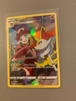 Pokemon Braixen TG01/TG30 Full Art NM/M Silver Tempest Trainer Gallery NM - Image 3