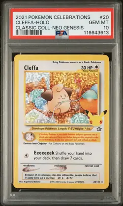 2021 POKEMON CELEBRATIONS CLASSIC COLL #20 CLEFFA-HOLO PSA 10 - Image 1
