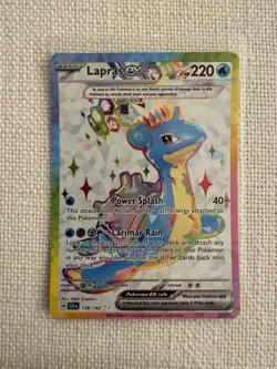 Lapras ex 158/142 Sv07: Stellar Crown Holo Pokemon NM - Image 1