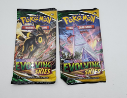 Pokemon Sword & Shield Evolving Skies TCG Booster Pack Lot of 2 - Image 1