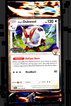 Pokemon Journey Together Hop’s Dubwool 136/159 BEST BUY EXC STAMPED PROMO SEALED - Image 1