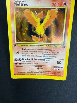 Pokemon Moltres 12/62 Fossil Rara Holo Prima Edizione Wizard ITA Carte Vintage - Image 3
