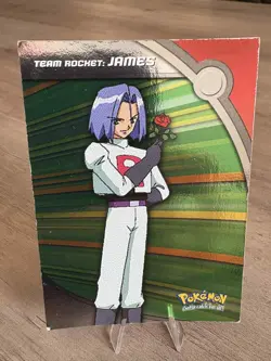 Team Rocket James Pokemon Topps Card Holo Rare Blue Logo LP - Image 1