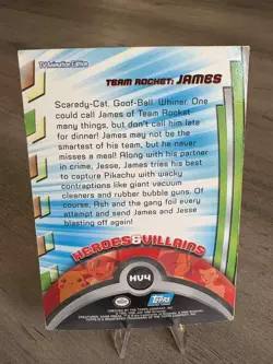 Team Rocket James Pokemon Topps Card Holo Rare Blue Logo LP - Image 2