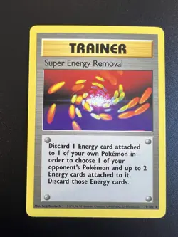 Super Energy Removal 79/102 Base Set Unlimited 1999 Pokemon Card Rare NM - Image 1