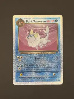Dark Vaporeon 9/110 Legendary Collection Reverse Holo Pokemon Card TCG - Image 1