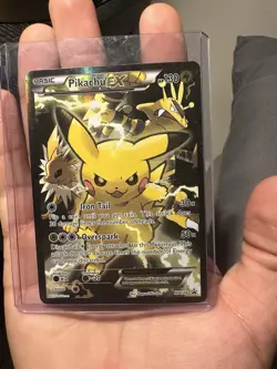 Pikachu EX XY124 XY Promos Holo Card Near Mint Condition 2016 - Image 1