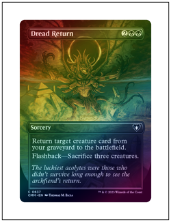 1x Dread Return, Foil Borderless Art, Commander Masters, Magic MTG NM - Image 1