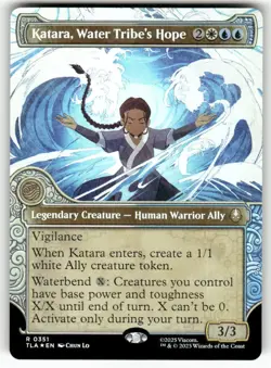 Katara, Water Tribe's Hope Showcase 351 NM Foil MTG TLA Magic - Image 1