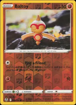 Pokemon - Baltoy #093/195 - SWSH12: Silver Tempest Reverse Holo - Image 1