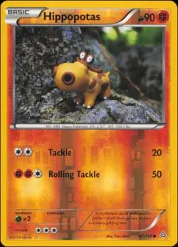 Pokemon - Hippopotas #87/160 - XY - Primal Clash Reverse Holo - Image 1