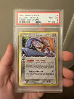 2006 Pokemon EX Holon Phantoms Deoxys #4 Holon Phantoms PSA 8 - Image 1