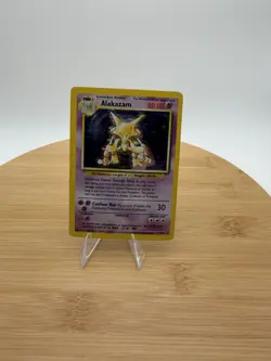 Pokemon Alakazam Base Set 1/102 Holo Rare - Unlimited - Image 3