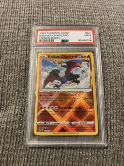 2023 POKEMON SWORD & SHIELD CROWN ZENITH #020 RADIANT CHARIZARD PSA 9 - Image 1