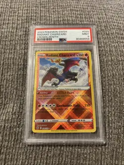 2023 POKEMON SWORD & SHIELD CROWN ZENITH #020 RADIANT CHARIZARD PSA 9 - Image 2