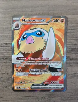 Pokemon TCG Mamoswine ex 174/159 Journey Together Full Art Ultra Rare Holo NM - Image 1