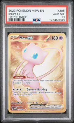 2023 POKEMON MEW EN-151 #205 MEW ex HYPER RARE PSA 10 - Image 1