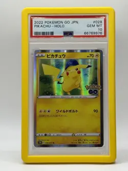 2022 Pokemon Go JPN PIKACHU - Holo #028 PSA 10 - Image 1