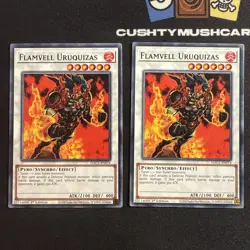 YUGIOH FLAMVELL URUQUIZAS COMMON HAC1-EN074 1ST EDITION X2 - Image 2