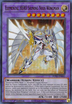 YUGIOH ELEMENTAL HERO SHINING NEOS WINGMAN ULTRA RARE POTE-EN041 NEAR MINT - Image 1