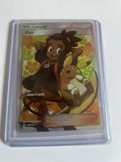 Pokemon TCG Guardians Rising Hau Full Art Card 144/145 - Image 1