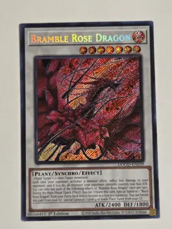 Bramble Rose Dragon DOOD-EN039 Secret Rare Yugioh 1st Edition Mint + BONUS - Image 2