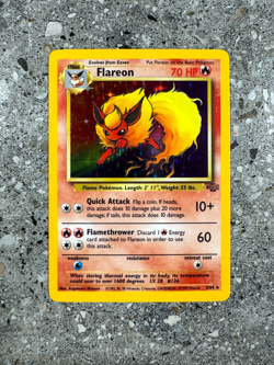 Pokemon TCG Cards Flareon 3/64 Jungle Holo Rare - Image 1