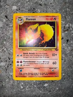 Pokemon TCG Cards Flareon 3/64 Jungle Holo Rare - Image 3