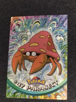 Parasect #47 Pokemon Topps Series 1 Card (Black Label) NM - Image 1