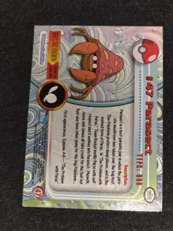 Parasect #47 Pokemon Topps Series 1 Card (Black Label) NM - Image 2