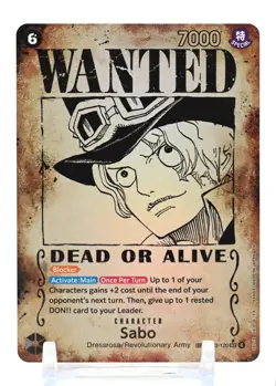 One Piece Card - SABO Wanted Poster OP13-120 (SEC) Special Rare English NM/M - Image 1