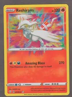Reshiram 017/072 Amazing Rare - Shining Fates - Pokemon Card 2021 NM - Image 1