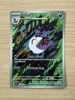 Pokemon Card Arbok 176/162 Temporal Forces Holo Illustration Rare - NM / M - Image 1