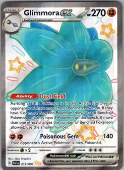 Pokemon Card Glimmora EX 218/091 Paldean Fates - Near Mint - Image 1