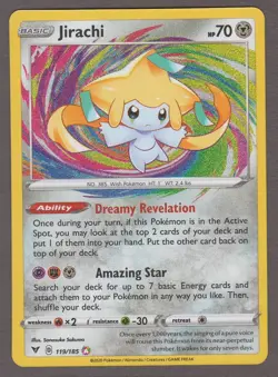 Jirachi 119/185 Vivid Voltage Amazing Rare Holo Foil Pokemon Card NM - Image 1