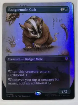 Badgermole Cub Borderless Art Foil MTG Avatar - Image 1