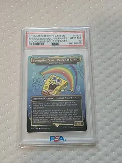 2025 MTG Secret Lair SLD SpongeBob SquarePants Foil #1932 PSA 10 - Image 1