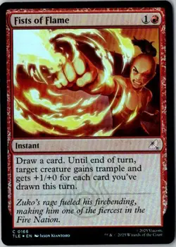 MTG, Fists of Flame NM Foil Avatar The Last Airbender - Image 1